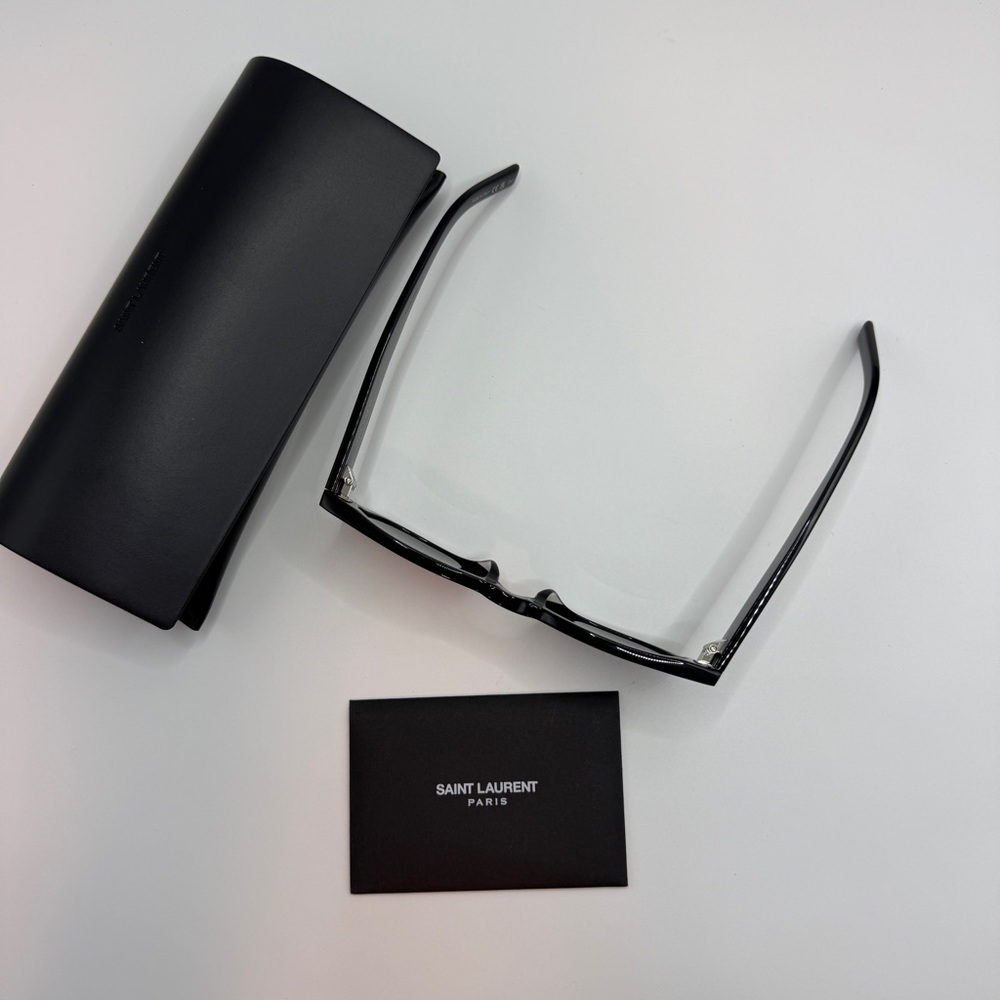 NEW Yves Saint Laurent Black Sunglasses - Picture 2 of 11